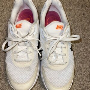 Nike Women's White and Orange Athletic Sneakers